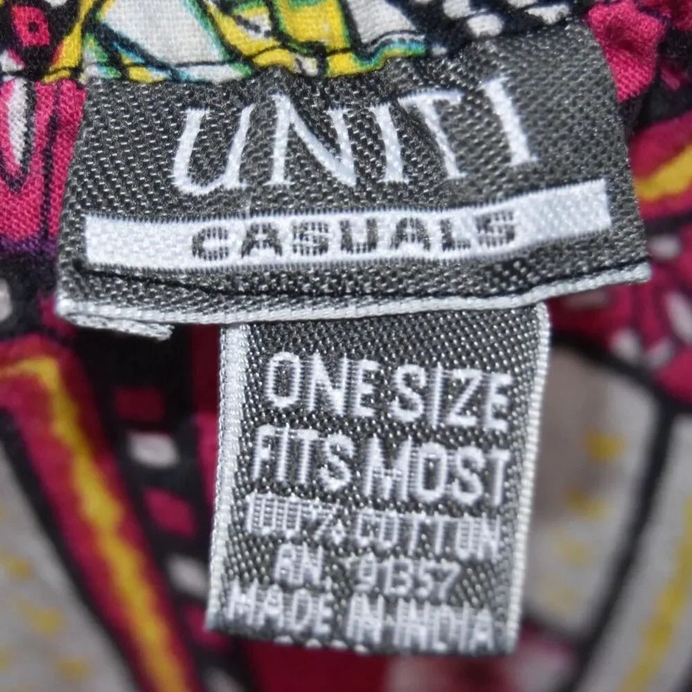 Y2K Uniti Casuals Boho Festival Midi Skirt Patchwork Print One Size